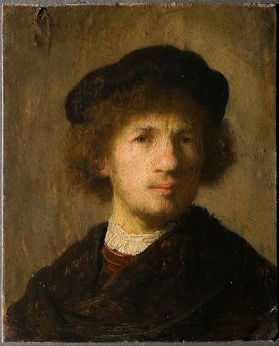 Art mural vintage avec le portrait de Rembrandt pour transformer l'ambiance de votre salon