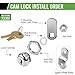 Westway Locks 5/8'' Disc Tumbler Cam Lock with Chrome Finish - Ideal Lock for Cabinet Keyed Alike, Cylinder Cam Locks Secure File Drawer, Mailbox, RV Compartment Lock - 4 Pack
