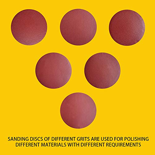 60 PCS 6 Inch NO-Hole PSA Aluminum Oxide Sanding Disc, Self Stick(10 Each of 60 100 150 180 240 400 Grit)