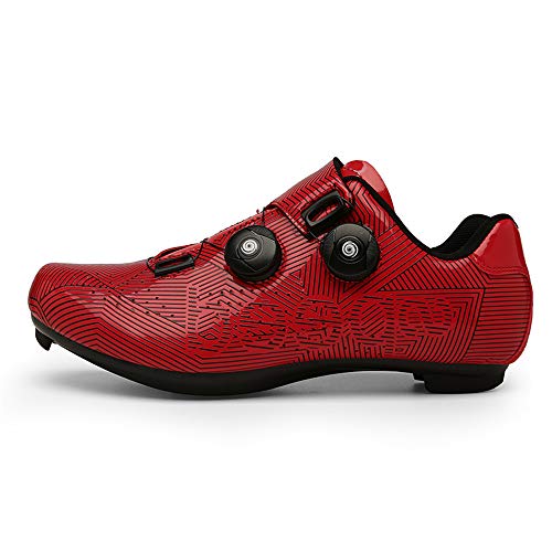 Image of Breathable Road Bike Cycling Shoes MTB Bicycle Shoes Mens Womens with Quick lace Self-Locking Compatible SPD Cleats