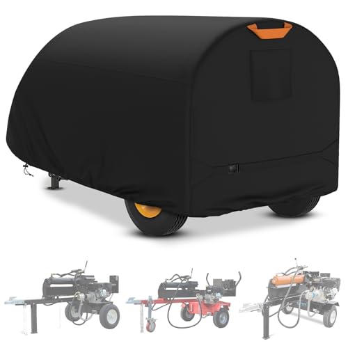 AKEfit Log Splitter Cover,Heavy Duty Waterproof Tear Resistance Wood Splitter Cover,for15-45 Ton Log Splitter Accessor(83''L x 45''W x 39''H)-Black