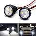 iJDMTOY 2pcs Xenon White 3-SMD High Power Projector LED Eagle Eye Lights w/Back Bolt-On Screws For Parking Lights, Driving Fogs, etc