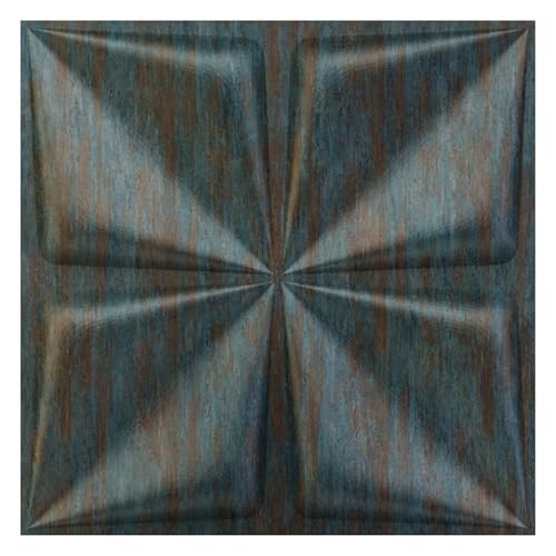 Image of Kayra Decor PVC for Wall Decor - Bloom Design Rustic Wood Color 19.7 inch x 19.7 inch (Pack of 12) - Covers 32.34 Sq. Ft.
