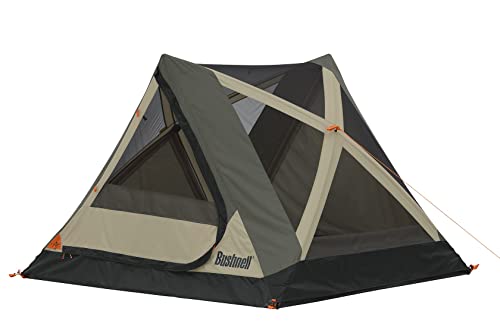 Bushnell Tent | Instant Pop Up 3P / 4P/ 6P / 8P Hub Style Tents | Best Pop Up Tent for Camping, Hiking, Family Camping, Hunting, Fishing, and Basecamp (3 Person)