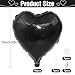 Black Heart Balloons,10Pcs Black Foil Heart Shaped Love Balloons,18Inch Helium Polyester Film Balloon for Valentines,Engagement,Birthday,Anniversary,Wedding Party Decorations