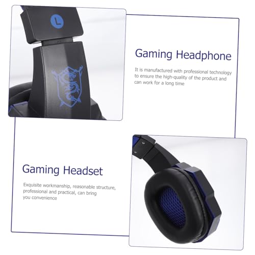 Casque de jeu PC gamer filaire noir et bleu doté d'un micro antibruit - 5