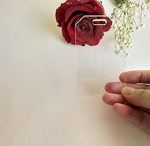 Set of 10 Blank Luggage Tags, Personalized Acrylic Luggage Tag, Wedding Place Cards, Name Cards - Escort Cards – Place Cards (Clear) by XIAOYUE - Used condition - US$10.97