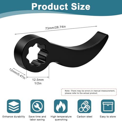 Image of STHIRA Pry Bar Adaptor Head, Heavy-Duty Steel, 1 /2 Inch Star Socket | Lever Extension for Tyre Changer Tasks, Helps Reach Tight Assemblies, Universal Ball Type Fit, Steel Build, Workshop Use
