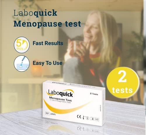 Laboquick Menopause (fsh) Test - Pack of 2 Tests, Results in 5mins, 99% Accurate.