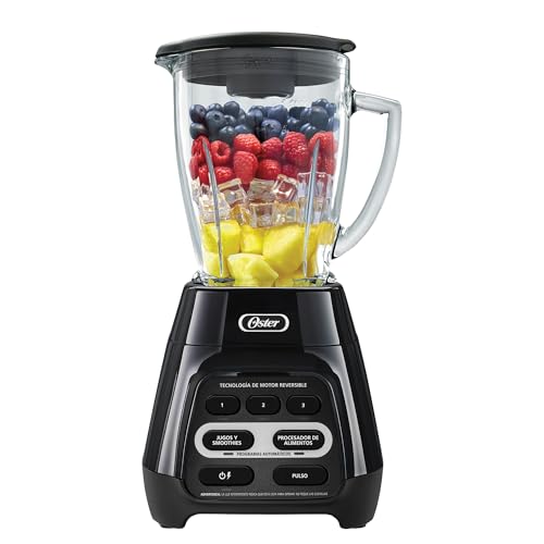 Lista de Licuadora Oster 10 Velocidades Precio de esta semana. 44 Oster® Licuadora, con Tecnología Reversible, Vaso de Vidrio, 3 Velocidades y 2 Programas Automáticos, 1000 W, Negro, BLSTPYG1309B