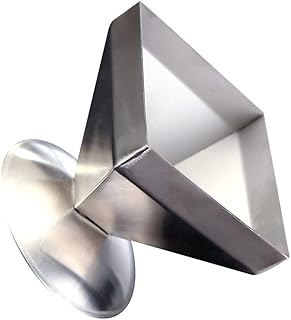 DOITOOL Onigiri Mold Stainless Steel Pyramid Meat Cake Ring Triangle Shaped Food Stuffing Form Rice Shaper Metal Serving Plate Ring Molds for Cooking Cake Decorating Tools