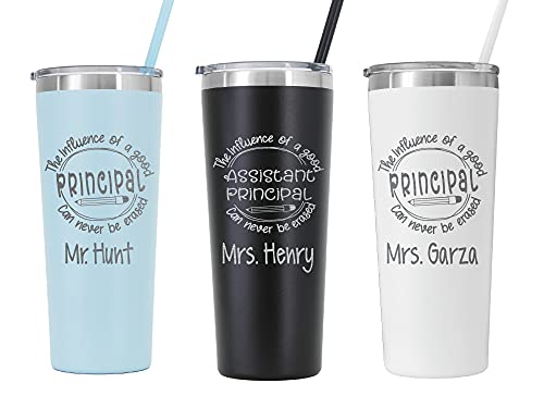 22 oz Personalized Laser Engraved Principal Tumbler - Principal Gift - Stainless Steel Vacuum Insulated - Gift for Principal, Assistant Principal, End of Year Gift