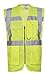 Price comparison product image Hivis High Visibility Executive Work Safety Zip Vest Pocket Waistcoat Size S-4XL (Medium, Yellow)