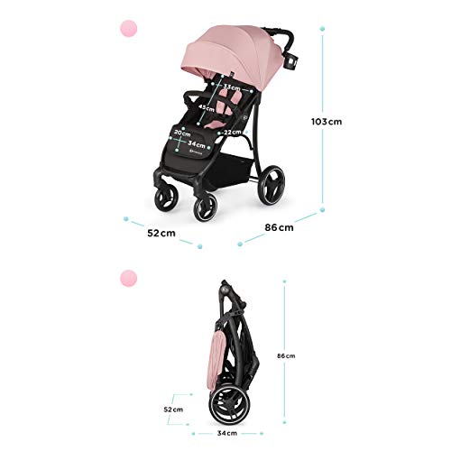 Kinderkraft lichtgewicht wandelwagen TRIG, kinderkinderkinderwagen, gemakkelijk met één hand vouwen, alle wielvering… - Afbeelding 7