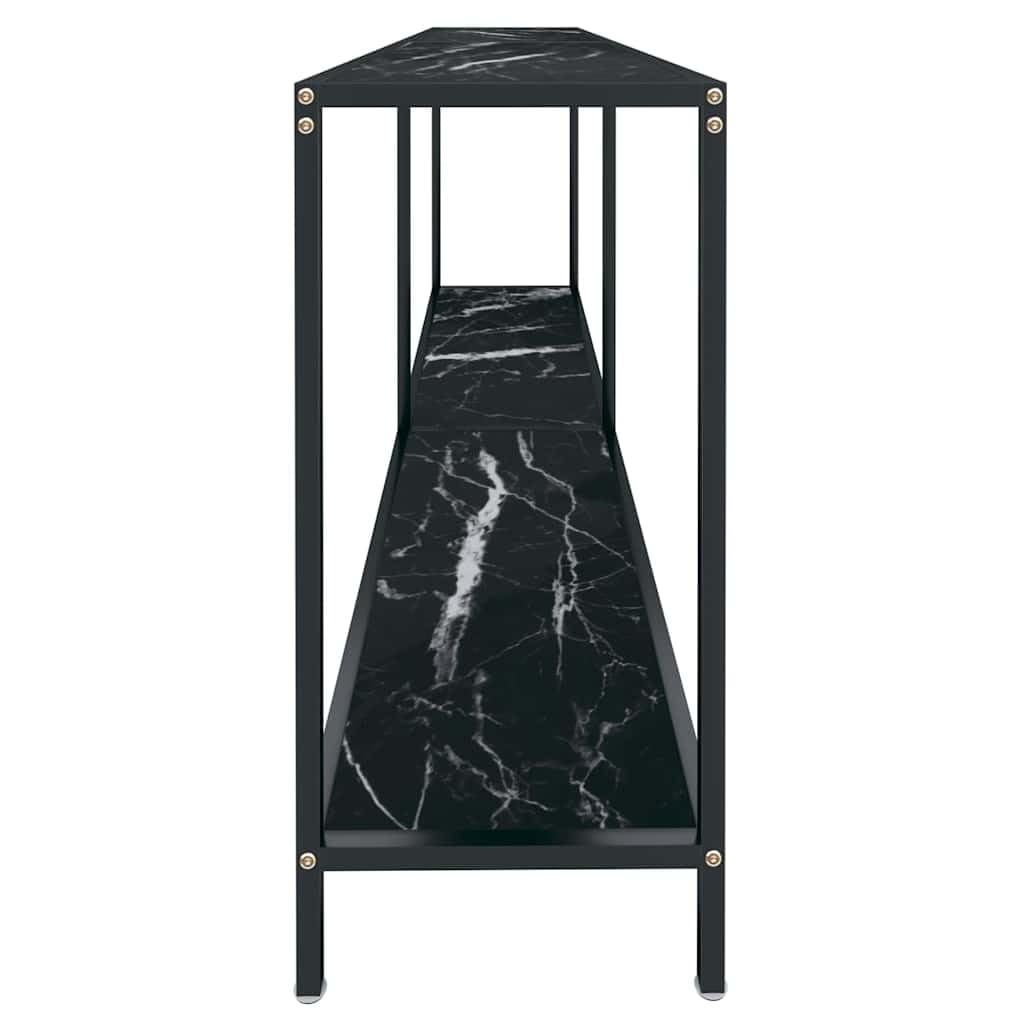 Tavolo consolle nero, 180 x 35 x 75,5 cm, tavolo da corridoio in