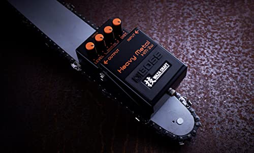 Image of Boss HM-2W Heavy Metal Distortion Pedal Bundle with Gearlux Power Supply, Instrument & Patch Cable, and Picks