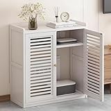 Hidden WiFi Router Storage Cabinet - Adjustable Shelves for Cable Management & Media Device Organization - Smart Home Furniture Solution