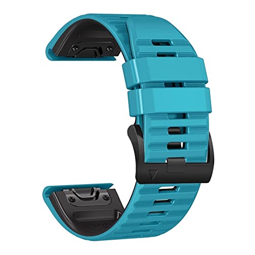 Bracelet montre 26mm élastomère CZKE bleu noir idéal pour le sport et le quotidien