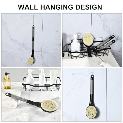 BTideas Non-Slip Shower Back Scrubber, 21.7 Inch Detachable Bath Brush, Exfoliating and Improving Skin Health for Elderly People with Limited Movement - Image 8