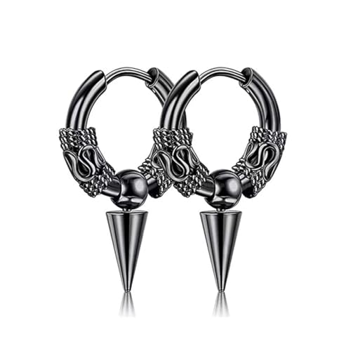 Image of Young & Forever Gift Stainless Steel Hoop Stud Earrings for Men and Boys