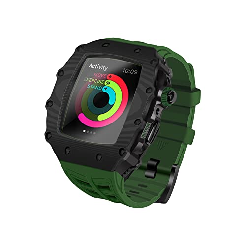 Protéger Apple Watch 45mm contre les rayures avec le kit coque carbone et bracelet