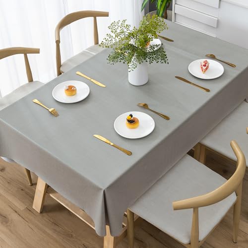 HOMOHEINI Square Table Cloth,100% Waterproof Tablecloth Oil Proof Spill Proof Vinyl Table Cloth, Wipe Clean Plastic Table Cover for Dining, Camping, Indoor and Outdoor 54