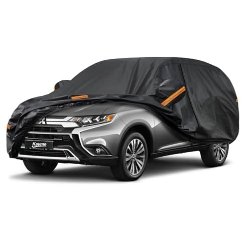 Kayme 7 Layers SUV Car Cover Custom Fit for Mitsubishi Outlander (2005-2025) Waterproof All Weather for Automobiles, Outdoor Full Cover Rain Sun UV Pr