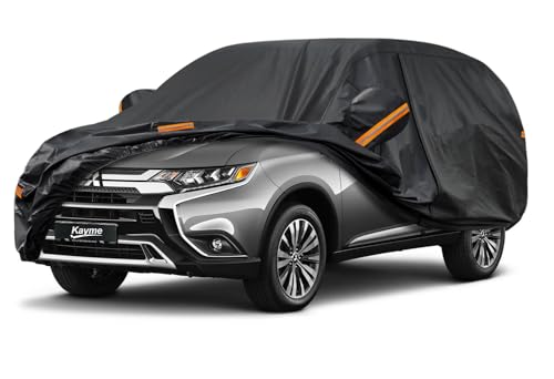 Image of Kayme 7 Layers SUV Car Cover Custom Fit for Mitsubishi Outlander (2005-2025) Waterproof All Weather for Automobiles, Outdoor Full Cover Rain Sun UV Protection.
