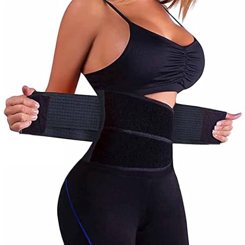 NTEK Sport Waist Trainer Women Shapewear Vest, Tummy Control Waist, Weight Loss Body Shaper, Belly Training Corsets with Dual Adjustable Belly for Fitness Workout, Unisex (Black, L) Cover