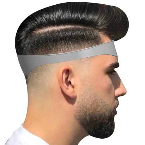 Dranng Guide de coupe de cheveux,Guide de fondu - Outils de guide de fondu de coupe de cheveux incurvés pour hommes et garçons Guide de coupe de cheveux Modèle de coupe de cheveux en silicone
