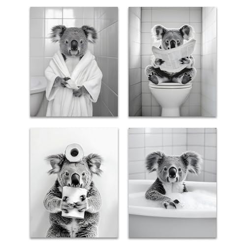 OFJE set of four koala wall art prints