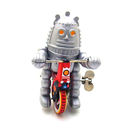 Charmgle Ms013 Ring Robot Retro Theme Novelty Pendants Tin Toys Wind-Up Toy Adult Collection Gift #TOP3
