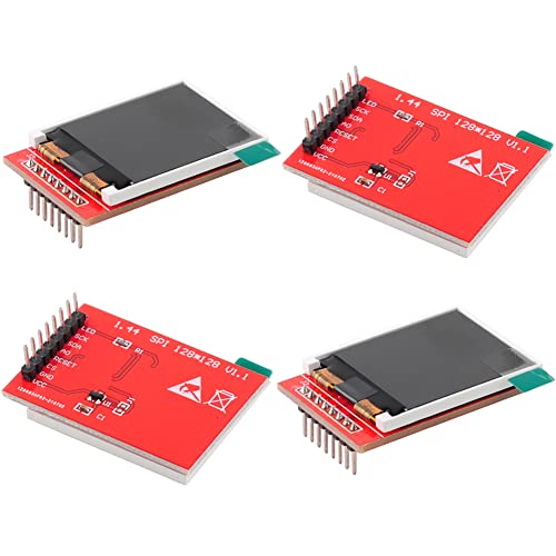 Image of 1.44 inch inch TFT LCD Display Screen SPI Module 3.3V 128x128 ST - 7735S | (Pack of 4) DIYmalls 1.44 inch inch TFT LCD Display Screen Module 3.3V 128x128 4-Wire SPI ST - 7735S for Arduino 2560 ESP32 Board
