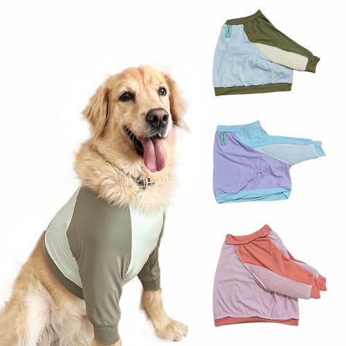 Dog Recovery Sleeve,Dog Recovery Suit for Front Leg,Dogs Elbow Protector for Stop Licking & Protect Wounds (Green, M)
