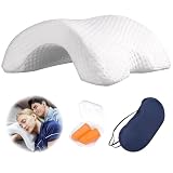 ALEVMOOM Arm Pillow Couple Pillow with Arm Hole Sleeping Pillow Anti Memory Foam Slow Rebound Pressure Pillow Spooning Pillow for Couples Office Rest Pillow Neck Back Support Pillow