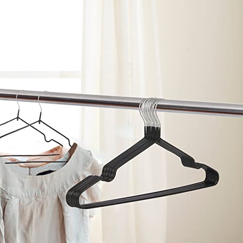 Miness Standard Black Non-Slip Sleek Metal Clothing Hangers, Pack Of 10 #TOP5