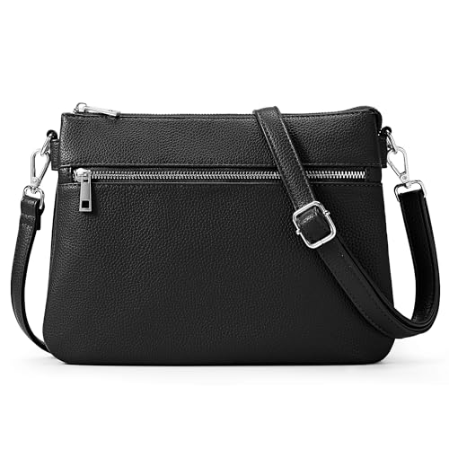 KALIDI Handtasche Damen Umhängetasche PU Leder Handytasche mit Verstellbar Abnehmbar Schultergurt Crossbody Schultertasche