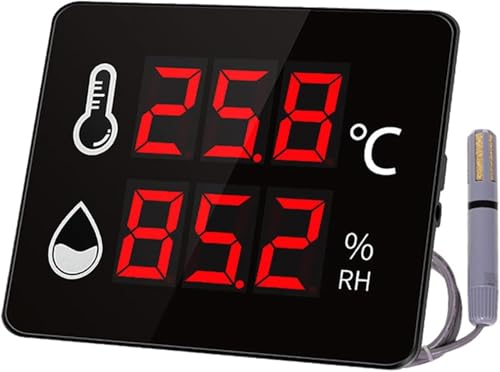Thermomètre hygromètre numérique avec alarme limite supérieure inférieure et capteur LED