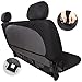Elantrip Waterproof Rear Bench car seat Cover seat Protection Mixed Material with EVA Material Increased Size, Suitable for car SUV Truck, Black 3 PCS, Quick Installation