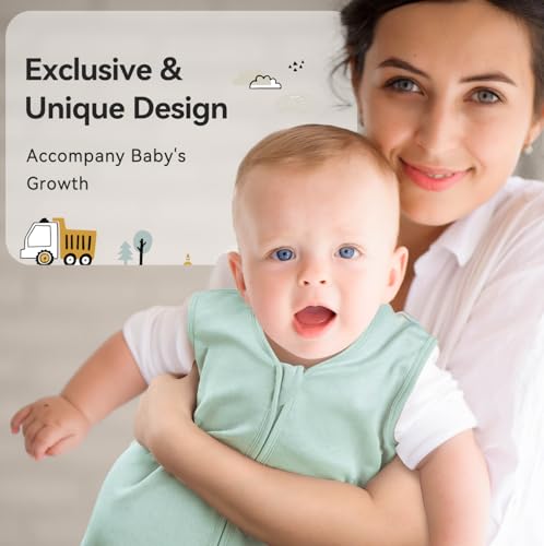 Image of Baby Sleep Sack 12-18 Months 0.5 Tog Wearable Blanket Baby, 3 Pack 100% Cotton Lightweight Sleeping Sack with 2-Way Zipper for Infant Toddler Excavator