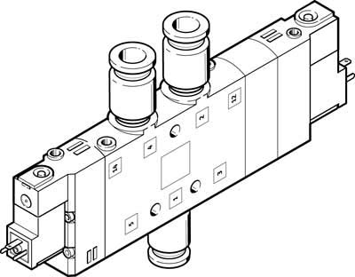 Festo 170277 Model CPE24-M1H-5/3G-QS-12 Solenoid Valve