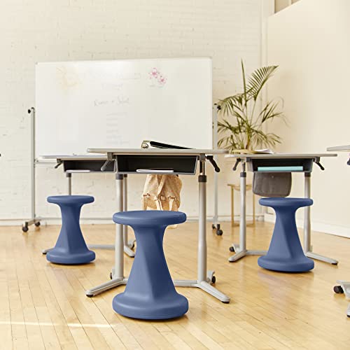 Image of ECR4Kids Twist Active Wobble Stool, 18in Seat Height, Classroom Furniture, Navy