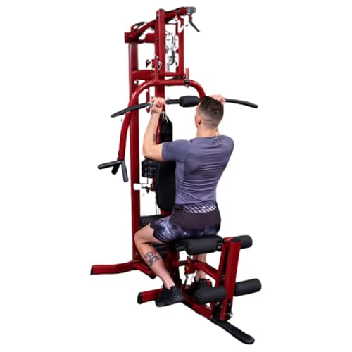 Best Fitness by Body-Solid (BFMG30) Multi-Station Single Weight Stack Home Gym Machine, Arm & Leg Strength Training Functional Exercise, Red