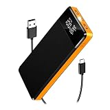 Power Bank, 30000mAh 20W PD3.0 USB C Powerbank Schnellladefunktion, Tragbare Geräte mit 3 Eingängen & 3 Ausgängen, LED Digitalanzeige, Taschenlampe, Kompatibel für Smartphone Tablet Headset und Mehr