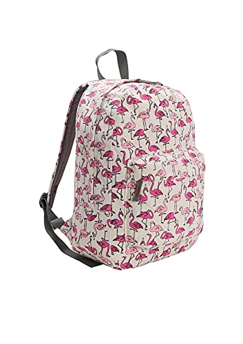 Mochila Feminina Cotton Flamingo 16.5' Bege