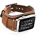 Leotop Compatible with Apple Watch Band 40mm 38mm Men Women Genuine Leather Compatible iwatch Bracelet Wrist Strap Compatible Apple Watch Series 5/4/3/2/1 (Crazy Horse Cuff Brown, 40/38mm)
