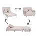 Produktbild HOMCOM klappbarer Schlafsessel Schlafsofa Klappmatratze Faltmatratze Gästebett Klappbett Bett (Modell 4)