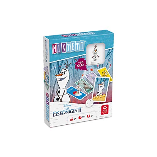 ASS 22522243 Disney Die Eiskönigin 2 Kartenspiel mit Spielfigur, Mixtett-Olaf