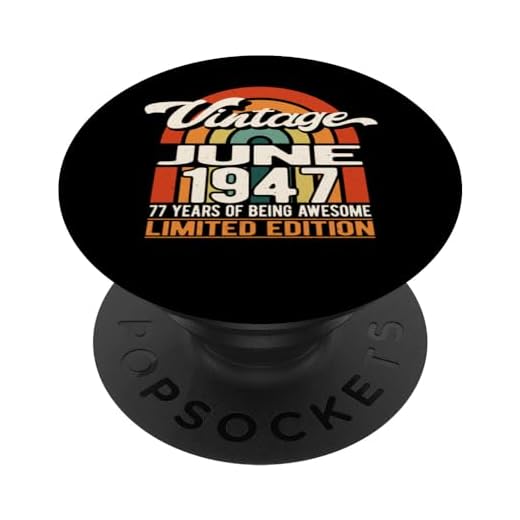 77 años de ser impresionante vintage junio 1947 - 77 cumpleaños PopSockets PopGrip Intercambiable