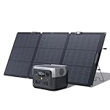 EF ECOFLOW RIVER 2 Max Solar Generator 512Wh Long-life LiFePO4 Portable Power Station& 160W Solar Panel for Home Backup Power, Camping & RVs 100% Charged in 60m with 3000+ Cycles & Up to 1000W Output